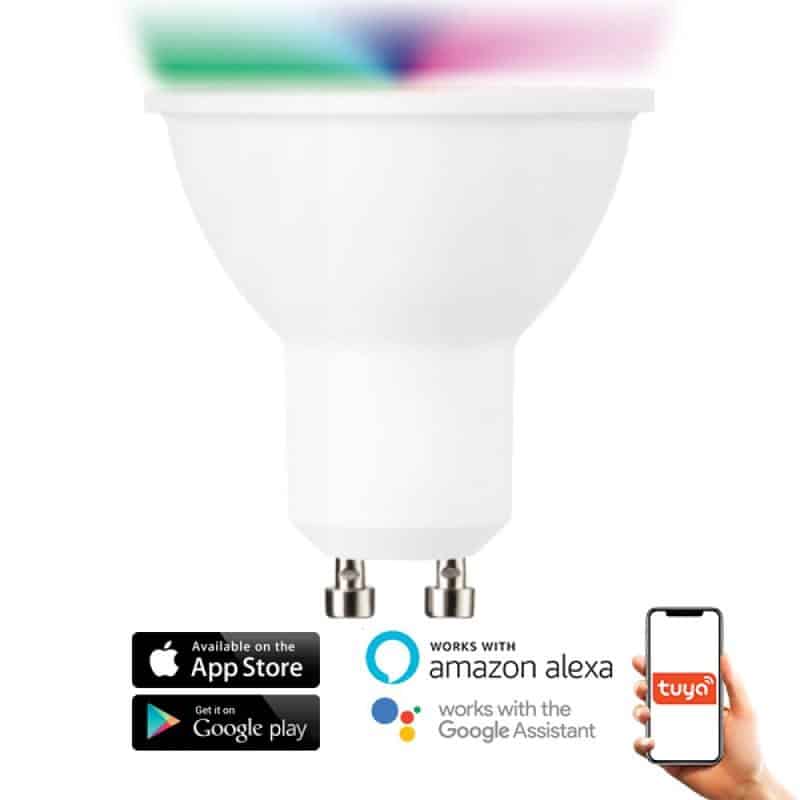 Ampoule LED GU10 Connectée CCT+RGB 5W WIFI - PACALED SAS