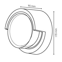 Applique murale rond 15W IP65 