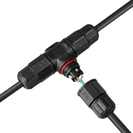 Connecteur Électrique en T IP68 Étanche 3 Voies