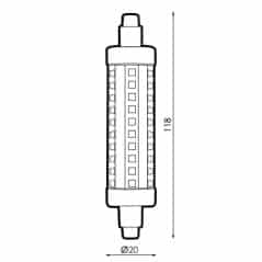 Ampoule RS7 118mm 10W