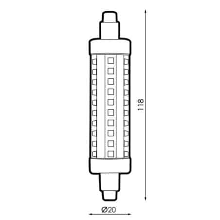 Ampoule RS7 118mm 10W