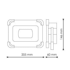 Projecteur Solaire Rechargeable 30W