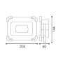 Projecteur Solaire Rechargeable 50W IP66 Projecteur Solaire Rechargeable 50W IP66