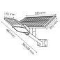 Lampadaire solaire 60W avec support Lampadaire solaire 60W avec support