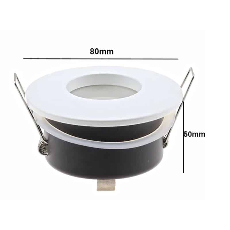 Spot de surface pour salle de bain ou extérieur Lutar cylindrique blanc  1XGU10 IP65