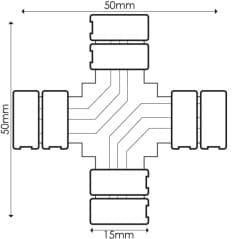 Connecteur en croix Ruban LED 10mm