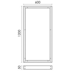 Support Dalle LED 120x30cm