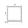 Support Dalle LED 60x60cm Blanc