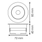 Spot encastrable 7W IP54