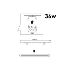 Boitier LED 120cm 36W IP65