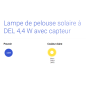 Potelet solaire 4,4W 80cm avec détecteur Potelet solaire 4,4W 80cm avec détecteur