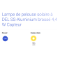 Potelet solaire 4,4W 80cm carré avec détecteur Potelet solaire 4,4W 80cm carré avec détecteur