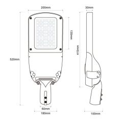 Eclairage public 60W IP65