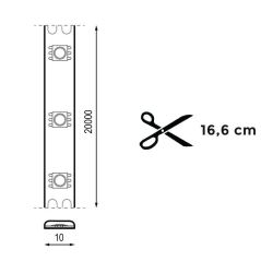 Ruban LED 220V COB 20W/m IP65