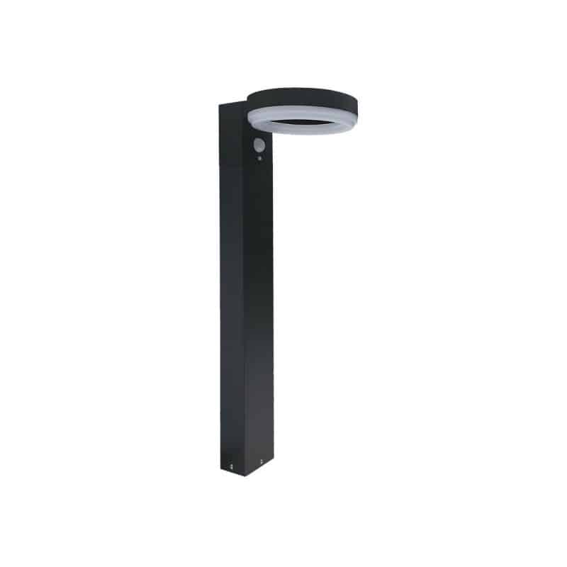 Potelet solaire 6W 50cm Noir avec détecteur Potelet solaire 6W 50cm Noir avec détecteur