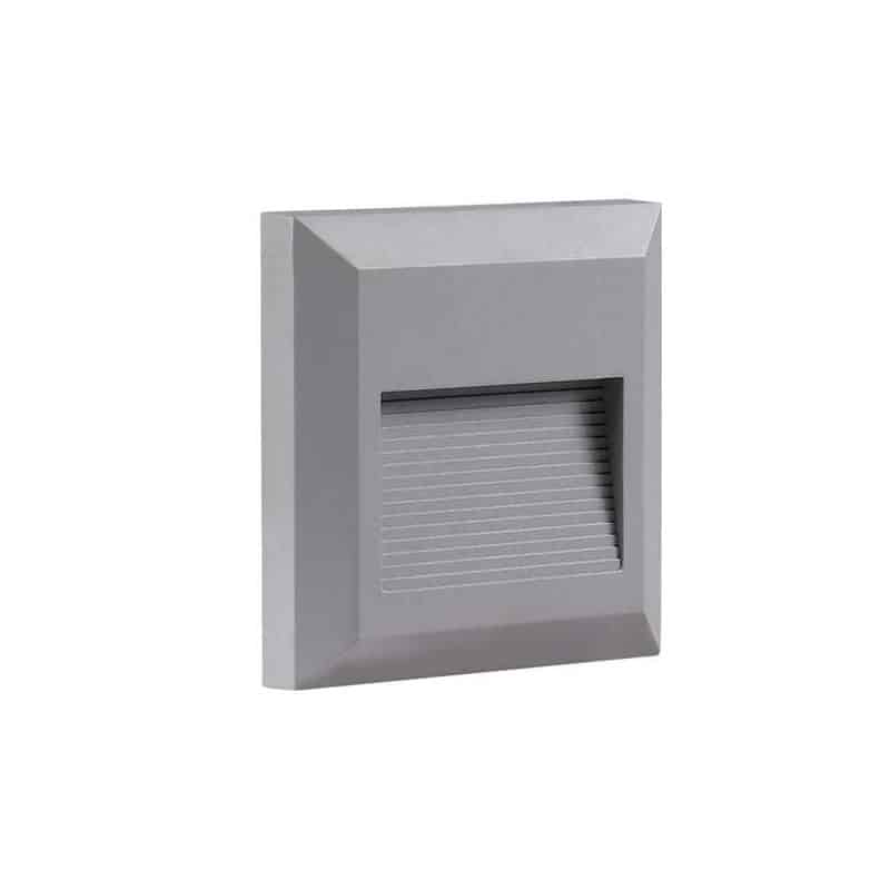 Spot escalier 2W IP65 Carré Gris