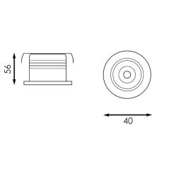 Spot encastrable 5W Chromé CCT