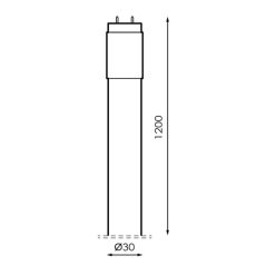 Tube LED 120cm 360º T8 G13-18W 1800LM Connexion d'un côté