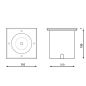 Spot encastrable extérieur GU10 Carré IP67