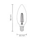 Ampoule E14 4W Filament dimmable