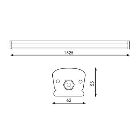Réglette LED 152cm 60W IP65