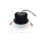 Spot orientable 7W Blanc et noir Spot orientable 7W Blanc et noir