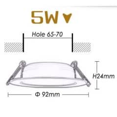 Spot extra plat 5W IP65 dimmable