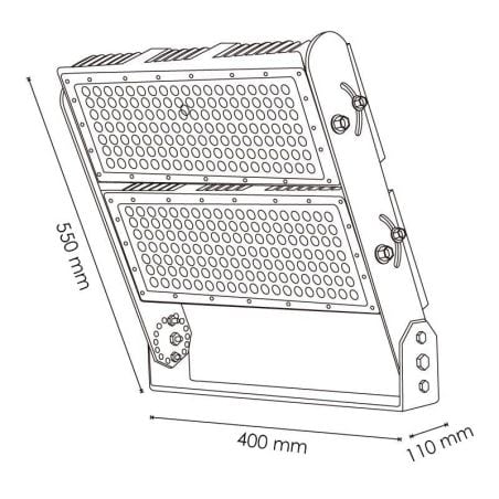 Projecteur stade 500W IP65 avec laser