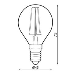 Ampoule E14 4W G45 Vintage