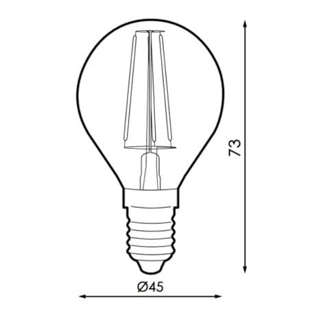 Ampoule E14 4W G45 Vintage