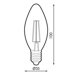 Ampoule E14 4W C35 Vintage