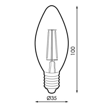 Ampoule E14 4W C35 Vintage