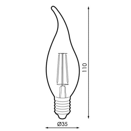 Ampoule E14 4W T35 Vintage