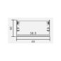 Profilé alu Ruban LED 40x20mm Profilé alu Ruban LED 40x20mm