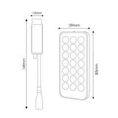 Mini Contrôleur Ruban led 12-24V RGB radiofréquence