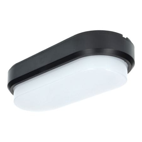 Plafonnier extérieur 15W IP54 ovale Noir