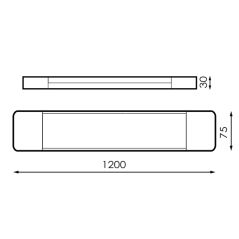 Réglette LED extra plate 120cm 40W