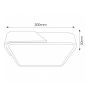 Plafonnier 24W carré design CCT Plafonnier 24W carré design CCT