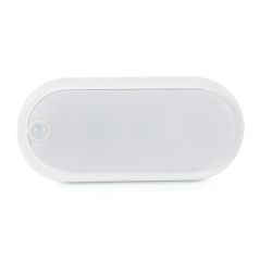 Plafonnier extérieur 12W IP54 ovale avec détecteur