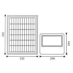 Projecteur solaire 150W IP65