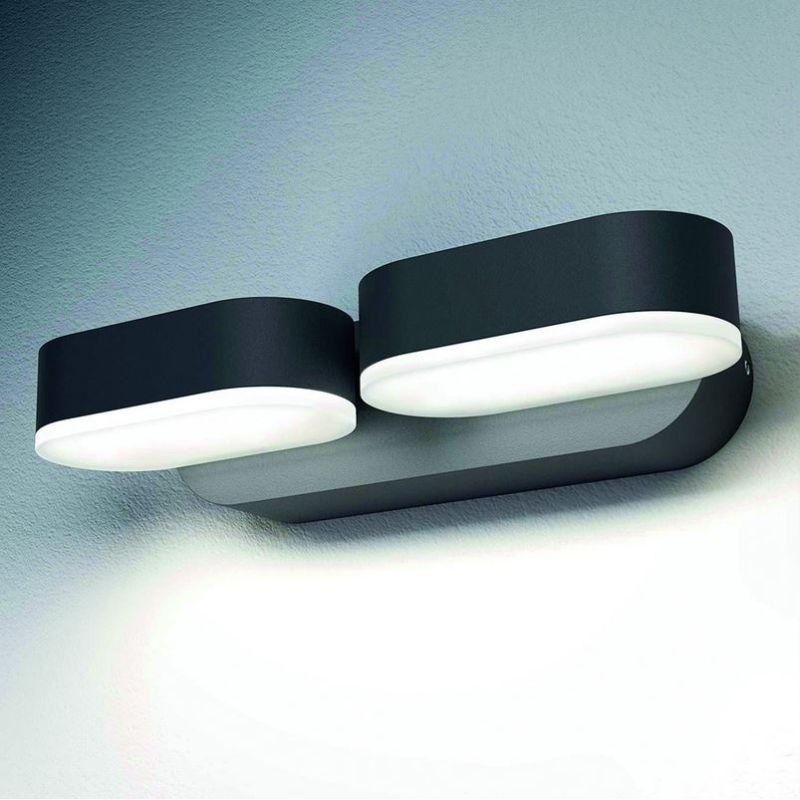 Applique murale orientable 2x6W noir IP54 Applique murale orientable 2x6W noir IP54