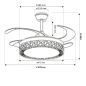 Ventilateur Plafond 36W Noir CCT6000K-4000K-3000K Ventilateur Plafond 36W Noir CCT6000K-4000K-3000K