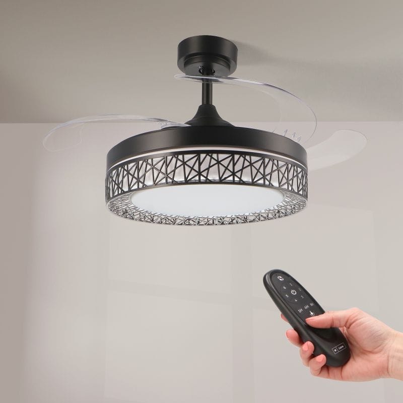 Ventilateur Plafond 36W Noir CCT6000K-4000K-3000K Ventilateur Plafond 36W Noir CCT6000K-4000K-3000K