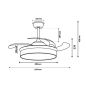 Ventilateur Plafond 32W Blanc CCT6000K-4000K-3000K Ventilateur Plafond 32W Blanc CCT6000K-4000K-3000K
