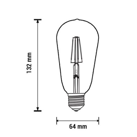 Ampoule E27 4W ST64 Filament