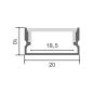 Profilé aluminium Ruban LED 20x10mm Profilé aluminium Ruban LED 20x10mm