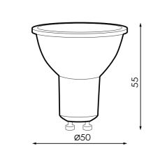 Ampoule GU10 7W 100°
