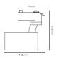 Projecteur intérieur monophasé 12W Noir Projecteur intérieur monophasé 12W Noir