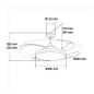 Ventilateur Plafond 36W Noir CCT6000K-4000K-3000K Ventilateur Plafond 36W Noir CCT6000K-4000K-3000K