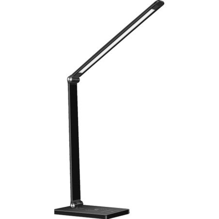 Lampe de Bureau LED Noire avec Chargeur Sans Fil 5W CCT